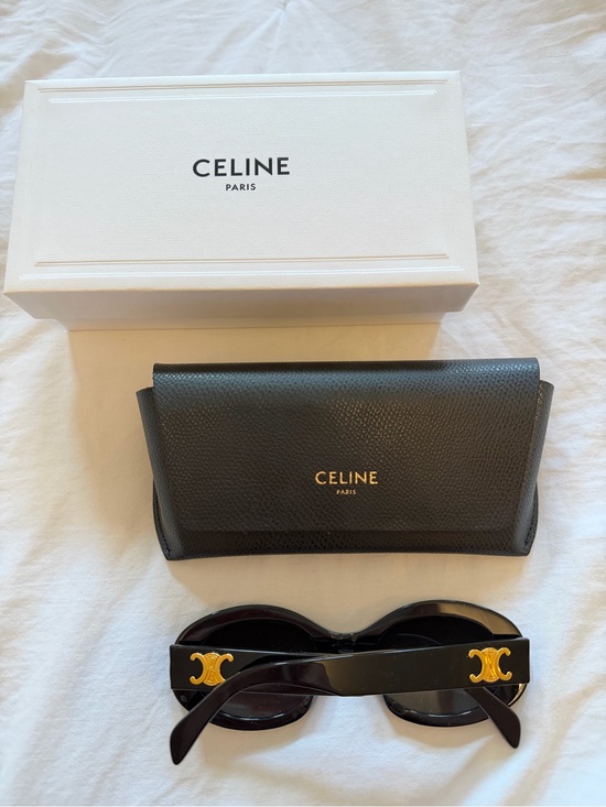 Celine Accessories - Celine Triomphe Logo Oval Acetate Sunglasses